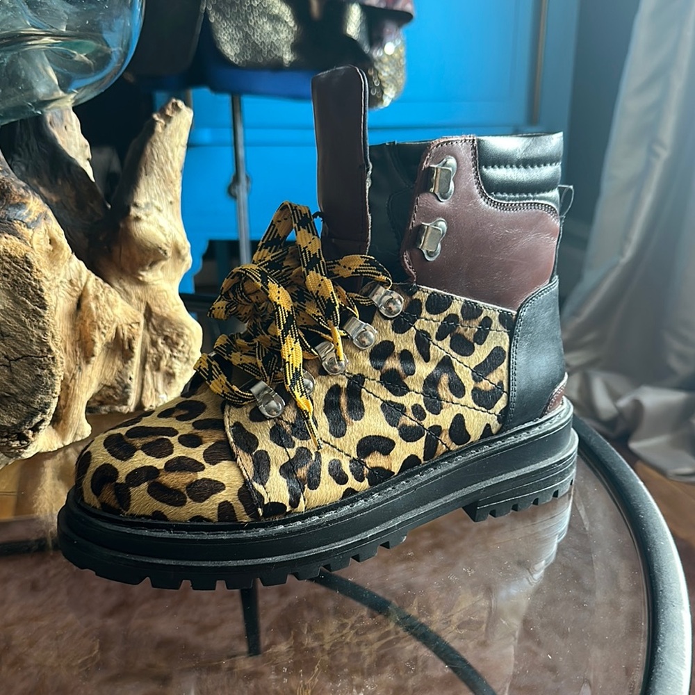 ASOS Brown and Black Chunky Sole Boots